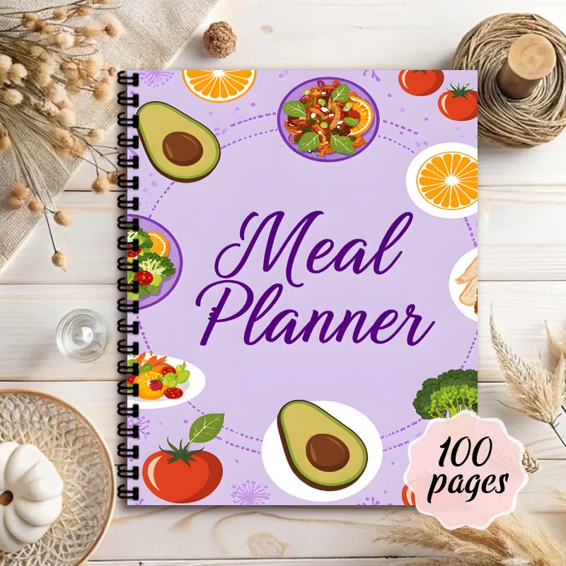 Meal Prep Weekly - Mahlzeitenplaner, Meal-Prep-Planer, wöchentlicher Mahlzeitenplaner-Notizblock, Einkaufslisten für