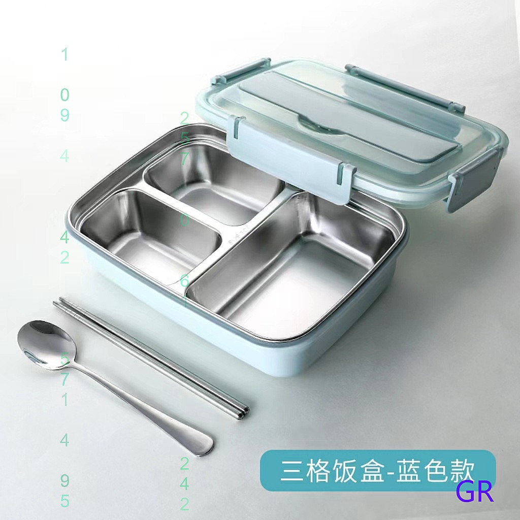Stainless Bento Box - Grenzüberschreitende Lagerware: Tragbare Bento-Box für Studenten,