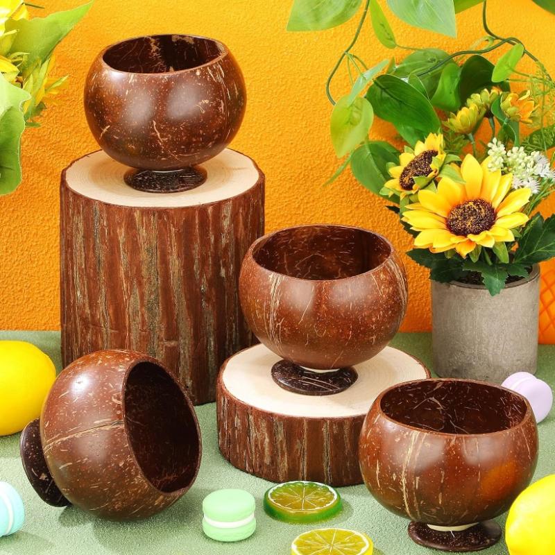 Meal Prep Smoothies - Natürliches Kokosnuss-Schalen-Set Organische Kokosnuss-Schalen Servierschalen für