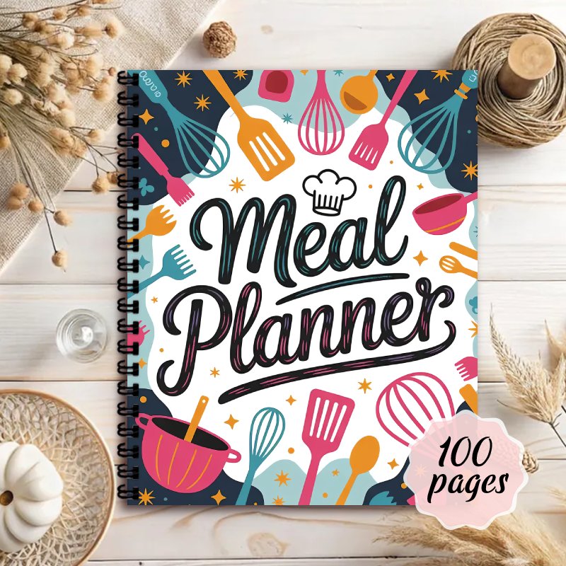 Meal Prep Book - Mahlzeitenplaner-Notizbuch, wöchentliches Mahlzeitenplanungstagebuch, verwendet für Essensplanung,