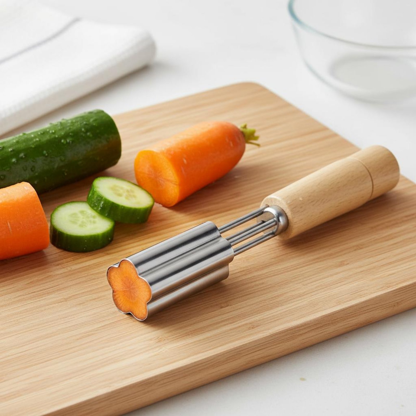 Stainless Bento Box - Edelstahl-Gebäckstempel, multifunktionale Lebensmittelpresse aus Edelstahl, Obstform-Ausstecher,