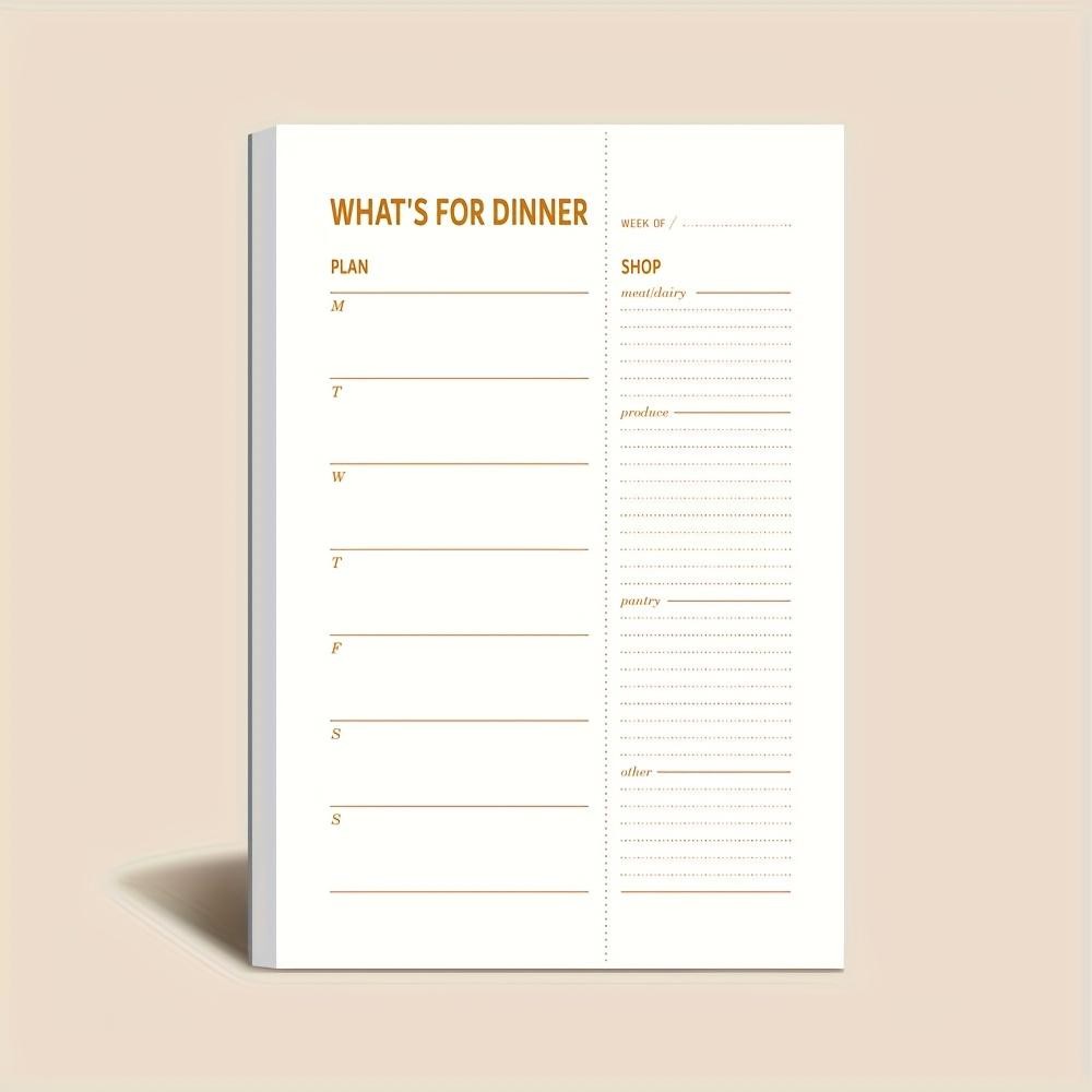 Meal Prep Book - 1 Stück Tägliches Diätplaner-Notizbuch, 50 Blatt