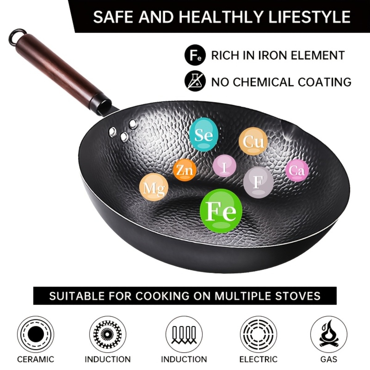 12,6 Zoll Gusseisen-Wok-Set, a – Meal Prep With Rice Bewertung und Preis