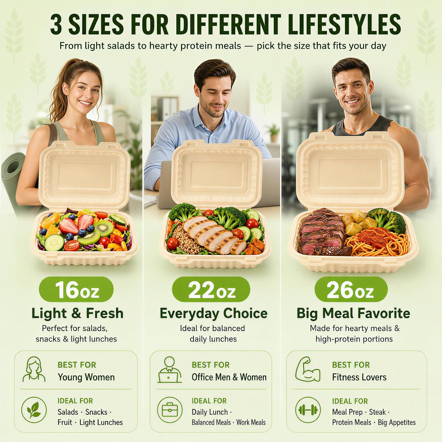 50er-Pack 16oz Clamshell Take- – Meal Prep With Rice Bewertung und Preis