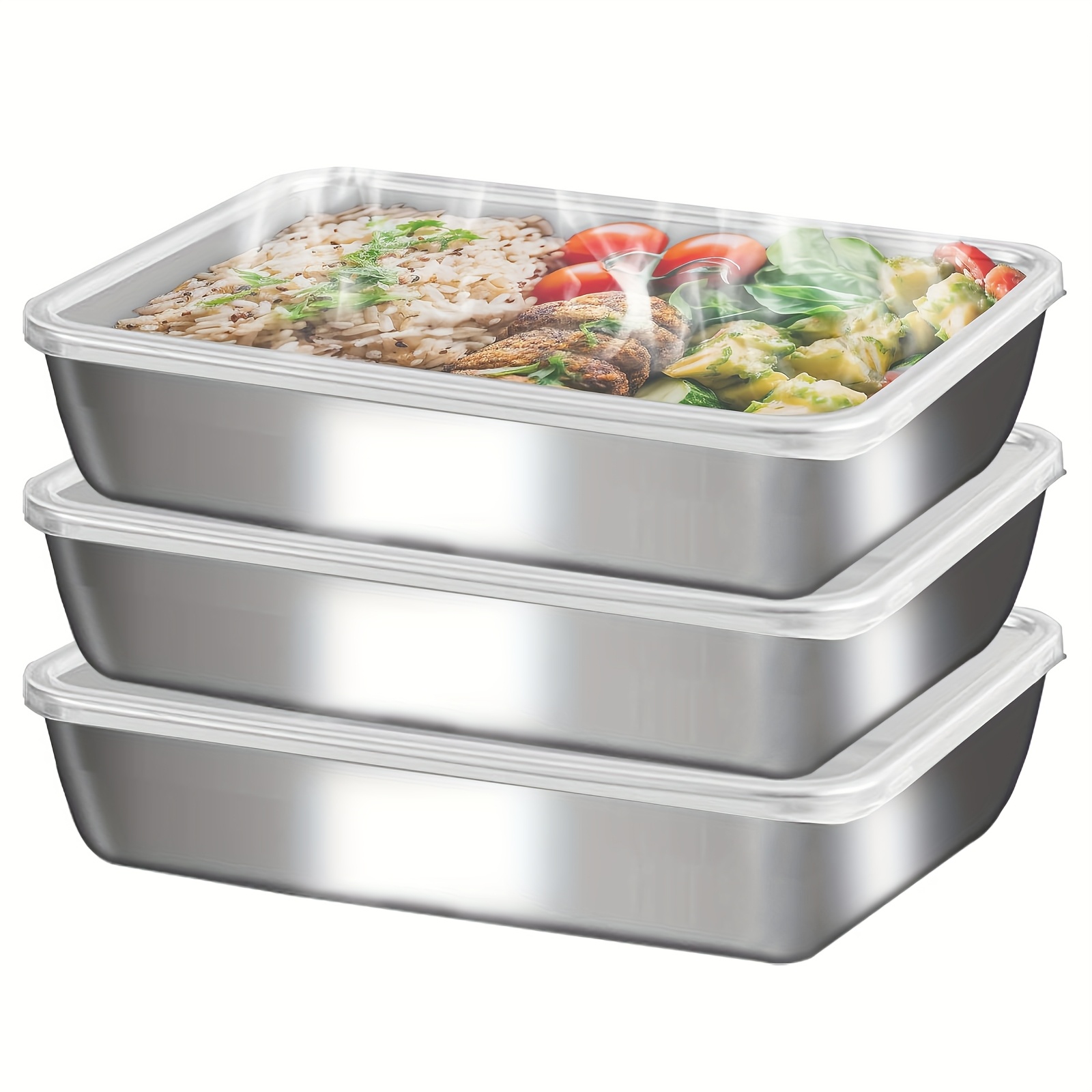 3-teiliges Edelstahl-Lebensmit – Stainless Bento Box Bewertung und Preis